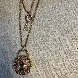 Women’s Betsy Johnson Lock and Key Necklace